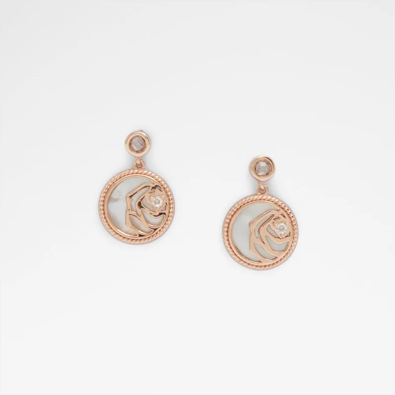 ALDO BERTHON Rose Gold Tone Drop Earrings